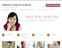 Tablet Screenshot of morgancosmeticsurgery.com